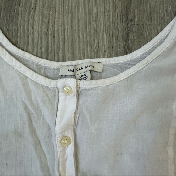 L - American Eagle Oversized Babydoll Peplum Boho Tunic - Picture 2 of 3